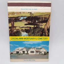 Vintage Matchcover Greenlawn Mortuary & Cemetery Bakersfield California picture