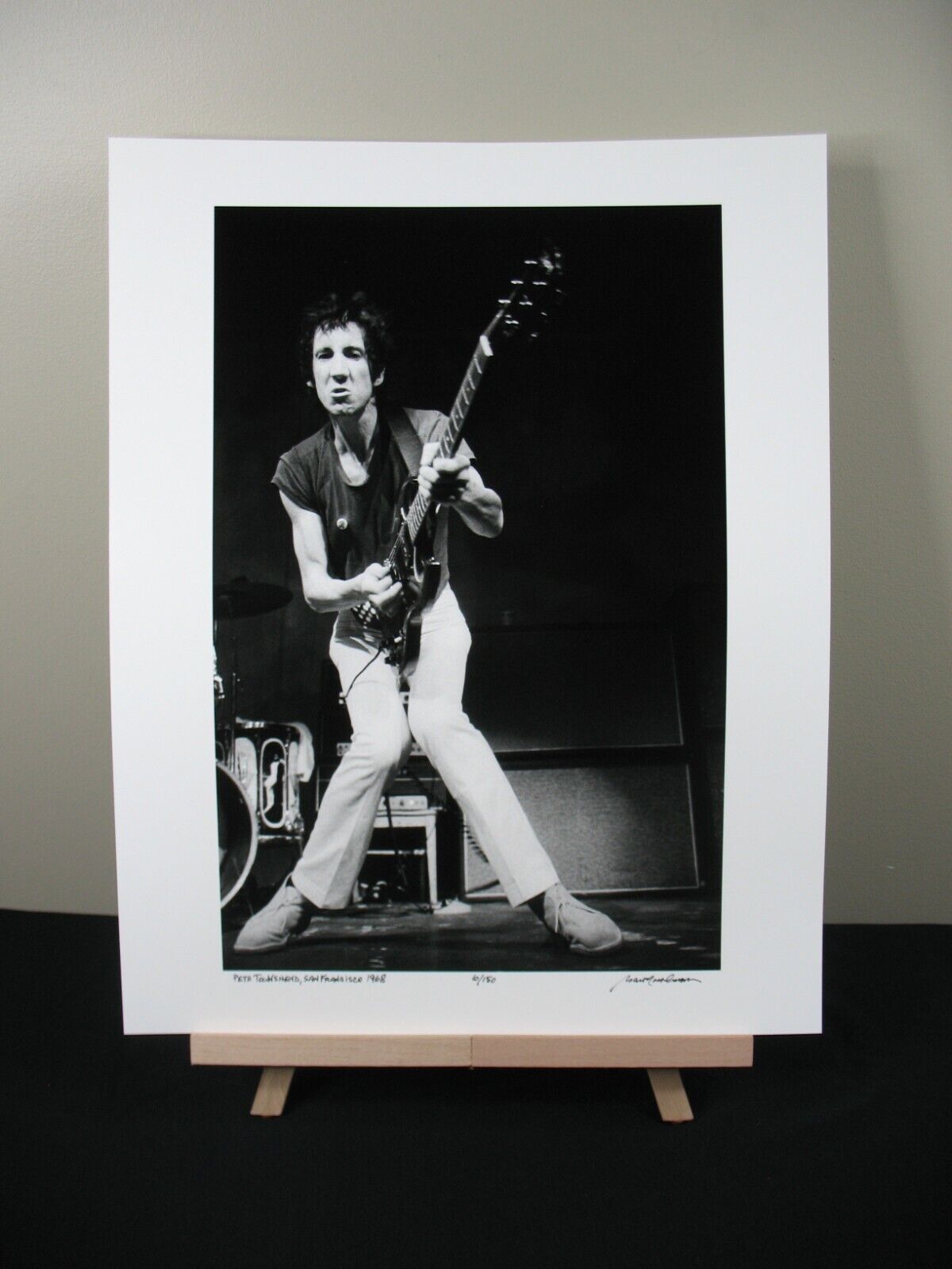 Pete Townshend The Who Large Format 16x20 BW 1968 Baron Wolman Signed 6/150 LE