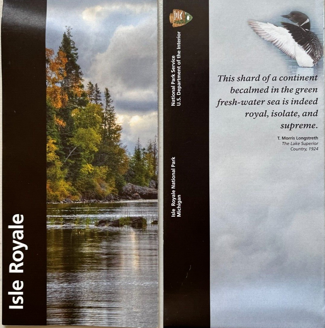 2026 ISLE ROYALE NP - Michigan   NATIONAL PARK SERVICE UNIGRID BROCHURE/MAP  New