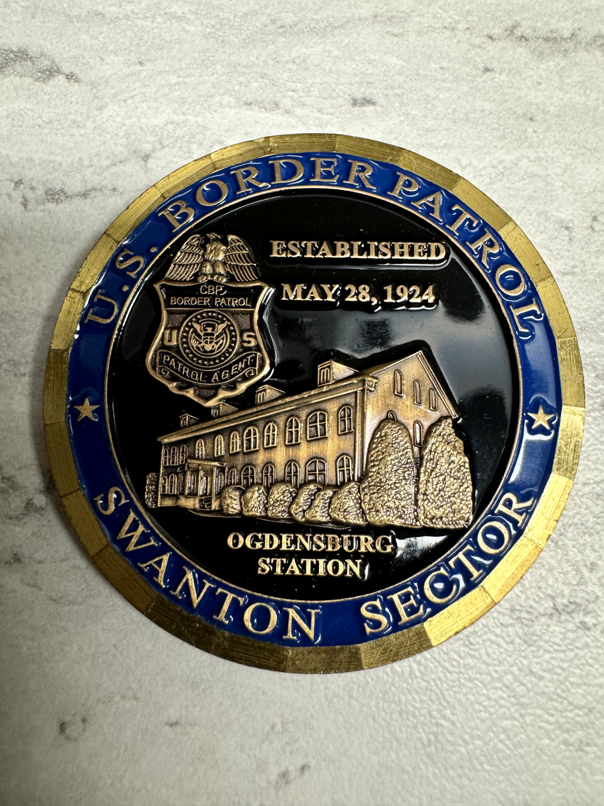 DHS US Border Patrol - Swanton Sector Challenge Coin