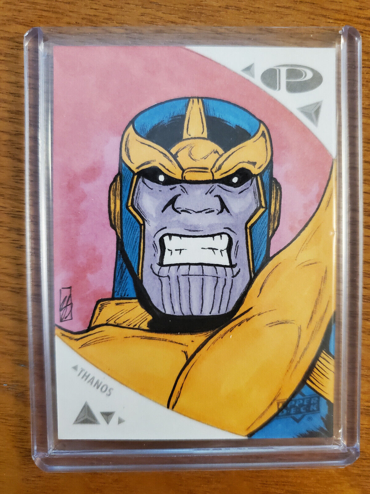 2019 Upper Deck UD Marvel Premier Sketch Card Thanos by Sean Stannard