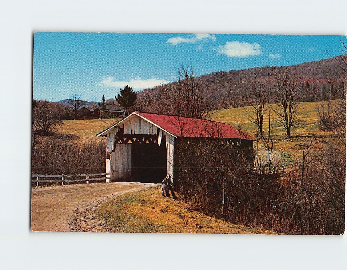 Postcard Hectorville Bridge South of Montgomery Center Vermont USA