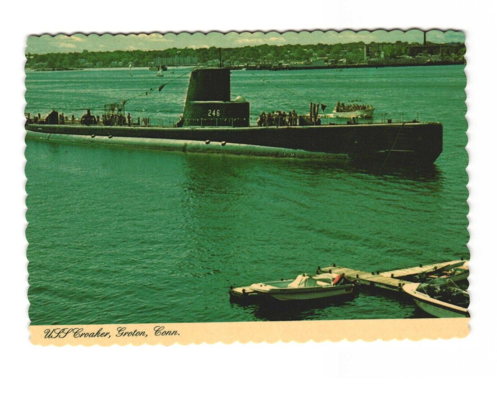 USS Croaker World War II Submarine - Groton, Connecticut Postcard Unposted