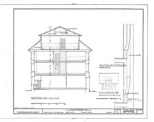 Brownington Center Vermont Old Stone House Fireplace Section 1900s Blueprint picture