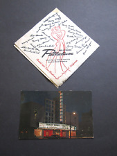 vTg 1960 Palladium Hollywood Charlie Barnet nite CA Postcard & 1940 deco napkin picture