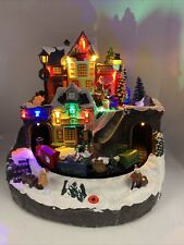 LED Animated Musical Victorian Christmas Village Train Station picture