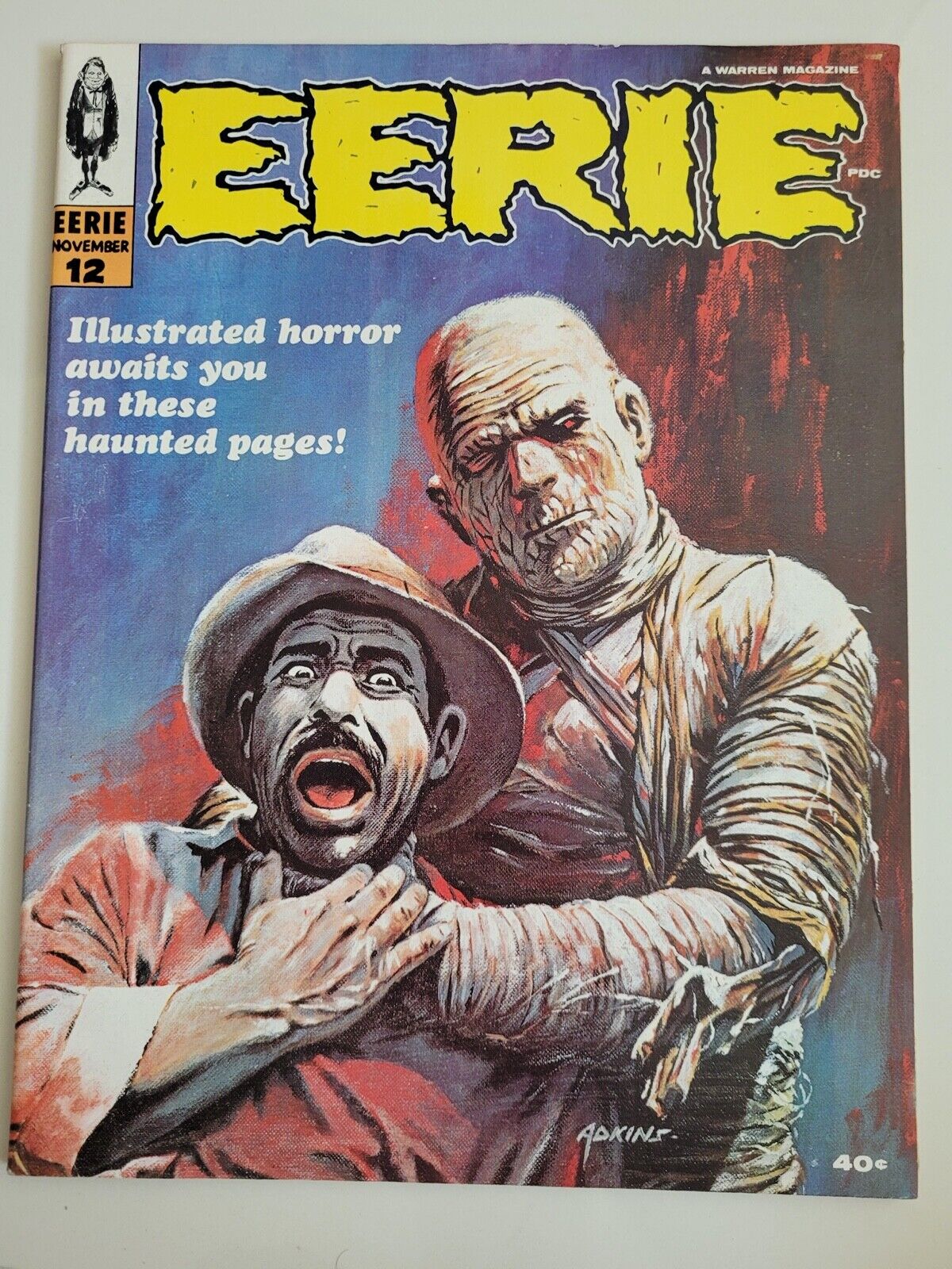 EERIE MAGAZINE Issue #12 NOVEMBER 1967 WARREN MAGAZINE HORROR DAN ADKINS COVER