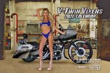2027 V-TWIN VIXENS MOTORCYCLE CALENDAR POSTER Biker Gift Dream Pin Up Girls picture