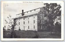 Brownington Vermont~Old Stone School House~Alexander Twilight Builder~1953 B&W picture