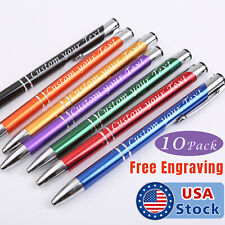 10 pack Custom Name Personalized Laser engraving Aluminum METAL Ballpoint pens  picture