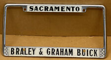 RARE  “BRALEY & GRAHAM  BUICK  ( SACRAMENTO CA.)  CAR DEALER-LICENSE PLATE FRAME picture