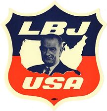 1964 Lyndon Johnson LBJ USA Campaign Window Sticker (4179) picture