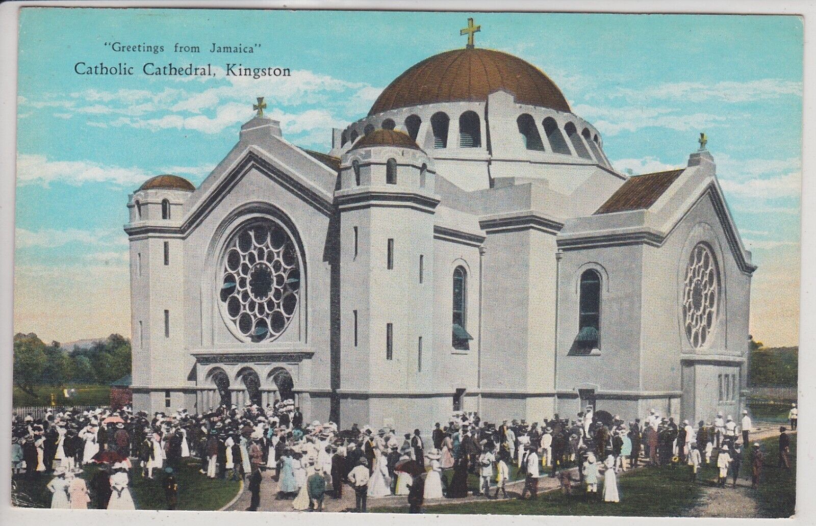 Kingston, Jamaica. Catholic Cathedral  Antique Postcard.