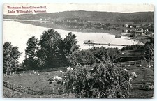 VT Westmore Lake Willoughby Postcard 1909 Duxbury Postmark picture