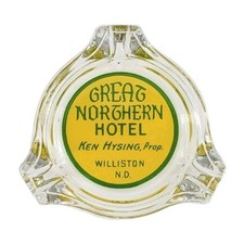 Vintage Ashtray / Great Northern Hotel / Ken Hysing / Williston North Dakota ND picture