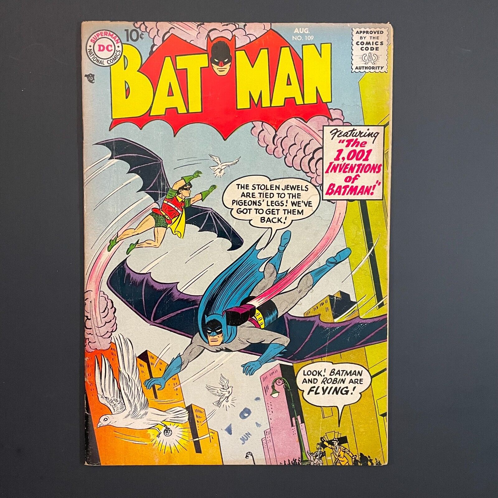 Batman 109 EARLY Silver Age DC 1957 Robin Sheldon Moldoff cover Charles Paris