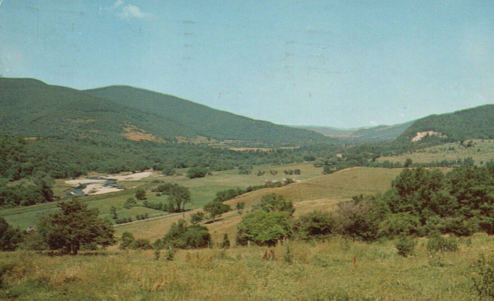 Postcard VT Pownal Peaceful Valley south of Pownal Center 1956 Vintage PC G7449