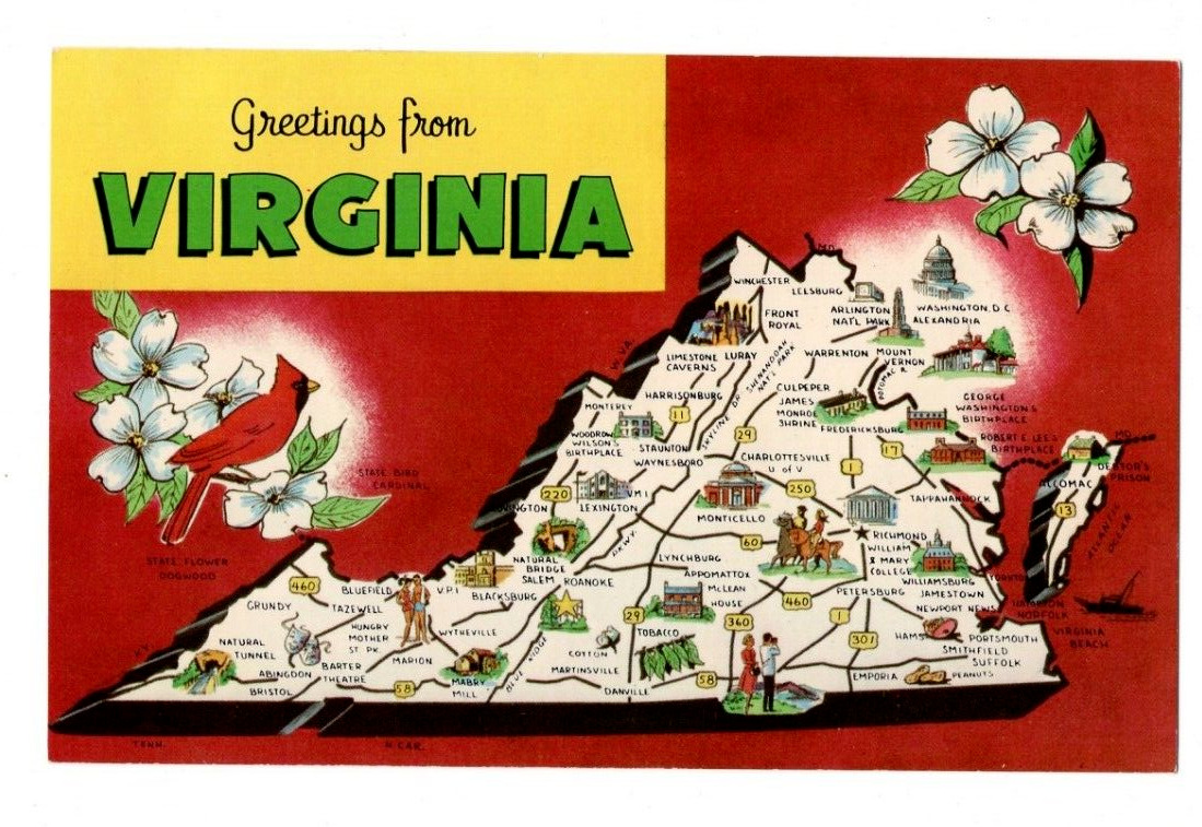 Virginia Vintage State Postcard Richmond New Unposted #066