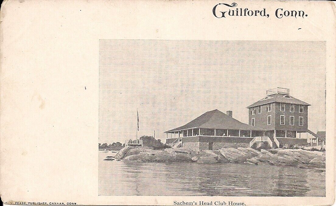 Guilford CT Sachem's Head Yacht Club House pre 1907 Connecticut, Boat Club