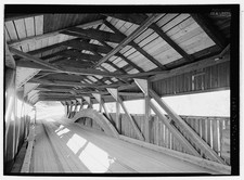 Taftsville VT 1900s Taftsville Bridge Interior Panorama Covered Bridge picture