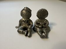 Vintage Raggedy Ann & Andy Miniature Art Figurine Cat Pewter USA 1980 picture