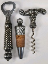 BRIGHTON CELEBRATION BAR SET: Corkscrew, Bottle Opener, Wine Stopper picture