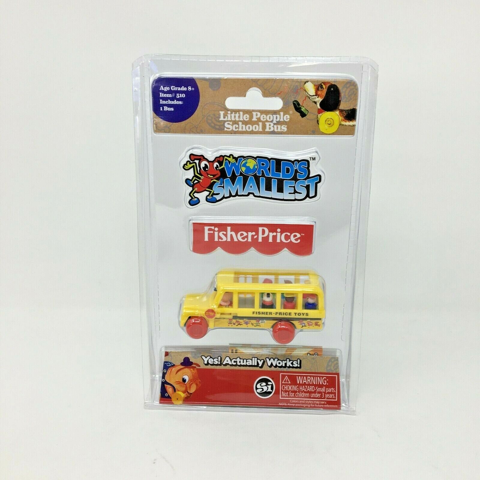 Fisher-Price World's Smallest Working Little People School Bus Seal Package New
