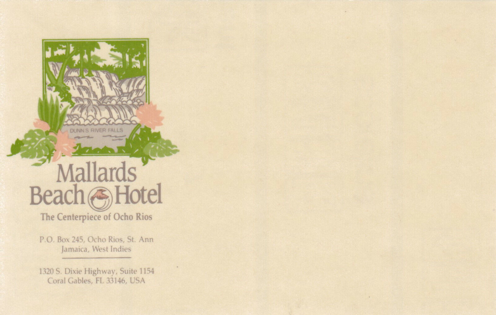 Jamaica Ocho Rios Mallards Beach Hotel Vintage Luggage Label lbl0949