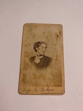 Signed Lizzie Parker Gilchrest Lowell Massachusetts Postbellum CDV Photograph picture