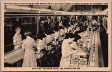 1933 CHICAGO WORLD'S FAIR Postcard HIRAM WALKER EXHIBIT Gin & Canadian Whisky picture