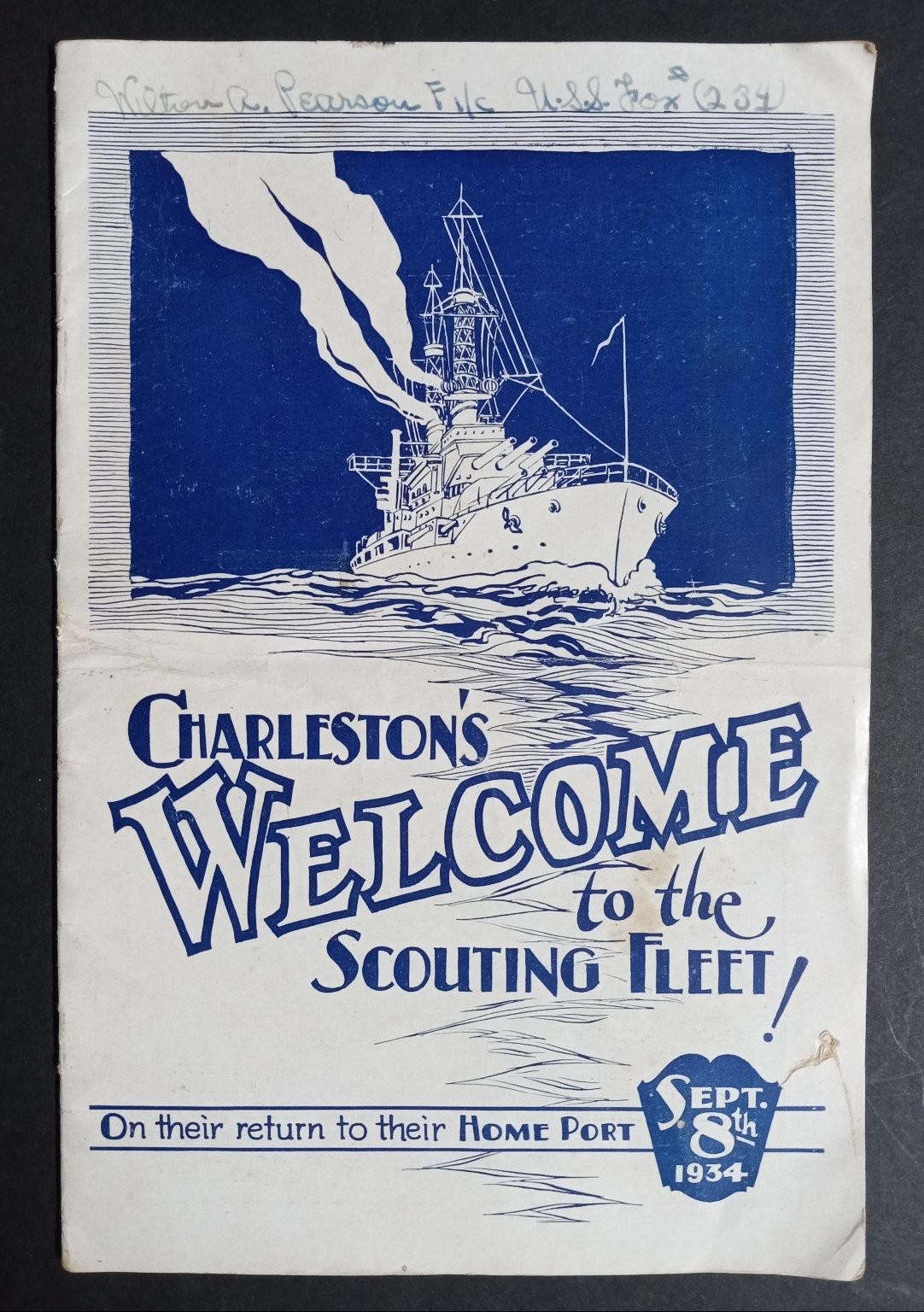 Vintage 1934 Charleston SC Welcome Scouting Fleet Pamphlet US Navy Militaria Vintage 1934 Charleston SC Welcome Scouting Fleet Pamphlet US Navy Militaria