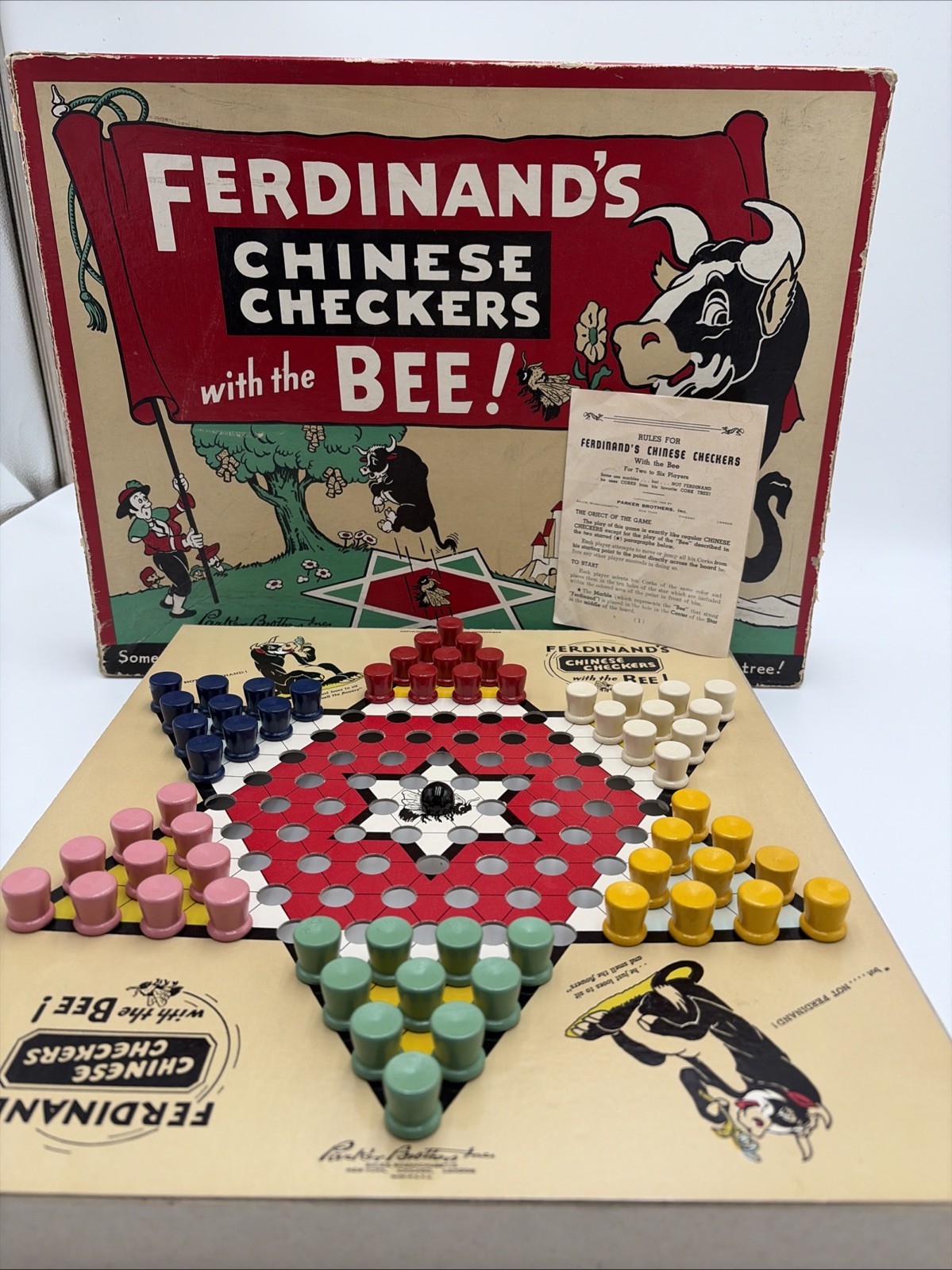 1939Vintage Disney FERDINAND THE BULL Board Game Parker Brothers Rare Original 1939Vintage Disney FERDINAND THE BULL Board Game Parker Brothers Rare Original