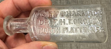 Dr. F.H. Longley North Platte Nebraska NE Druggist Pharmacy Bottle Buffalo Bill picture