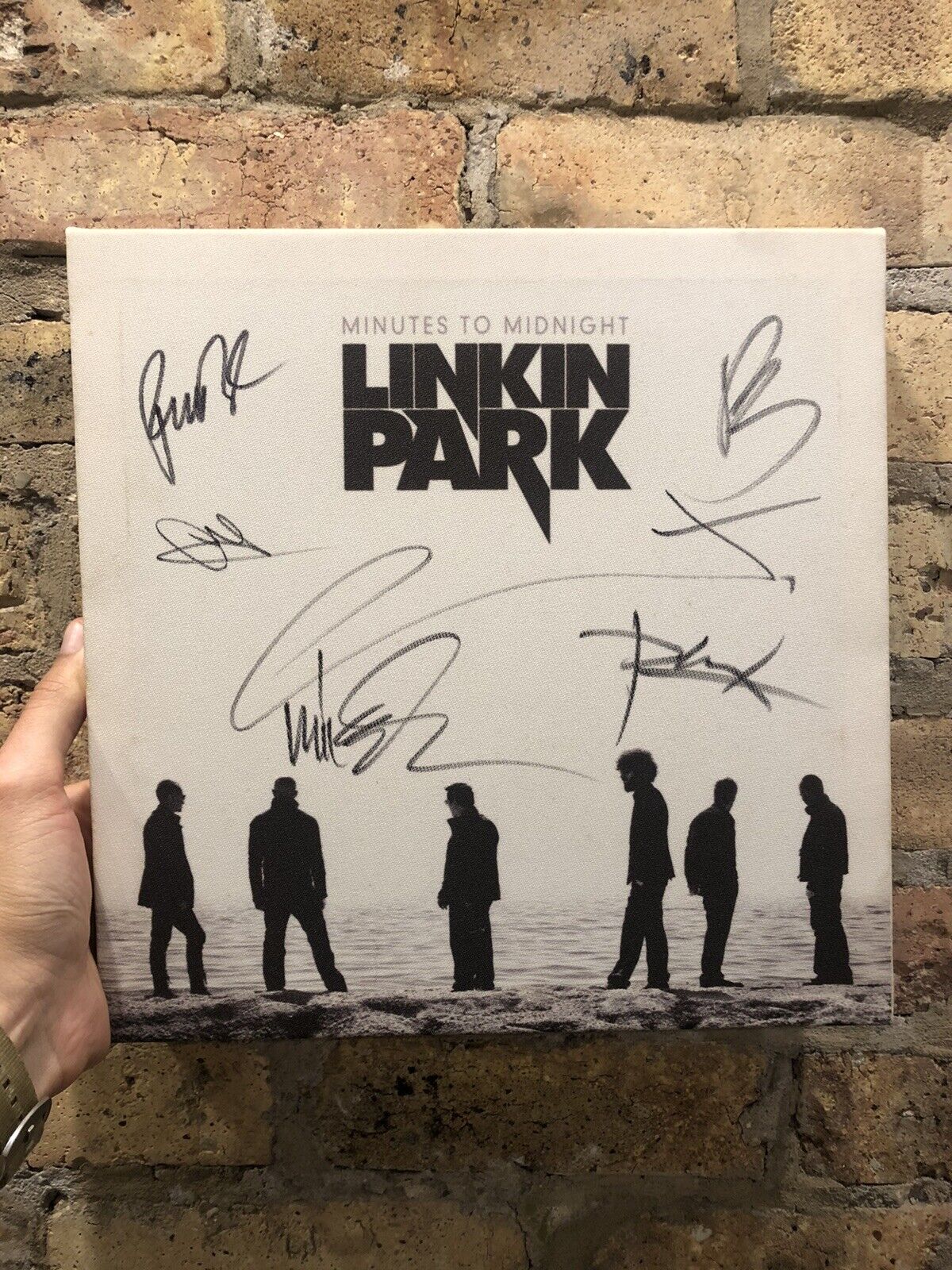 Chester Bennington Autograph Linkin Park Signed Minutes To Midnight Canvas