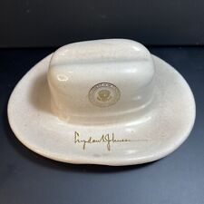 Lyndon Johnson President Souvenir Cowboy Hat-Shaped Ceramic Ash Tray Cigar LBJ picture