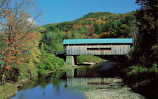 COVERED BRIDGE ON ROUTE 103 POSTCARD BARTONSVILLE VT VERMONT 1960s picture