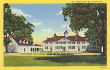 West Front, My Vernon, Virginia, Linen, Unposted picture