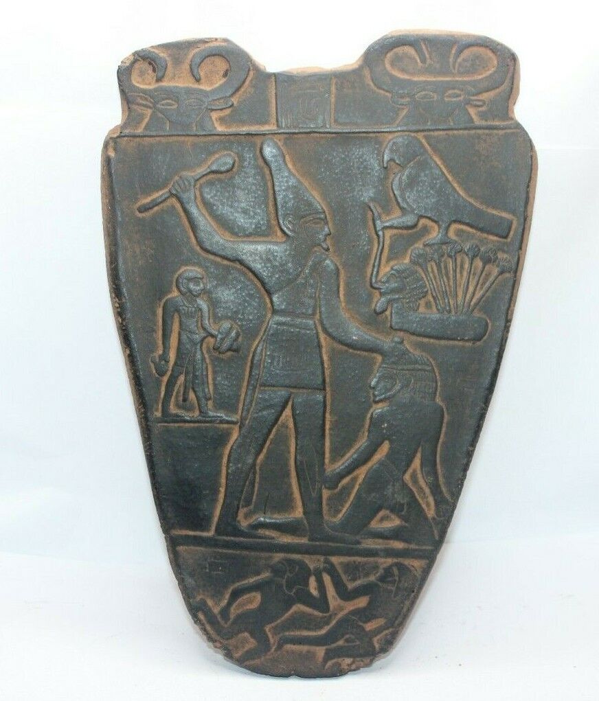RARE ANCIENT EGYPTIAN ANTIQUE NARMER Upper , Lower Egypt Stella 31st century BC 