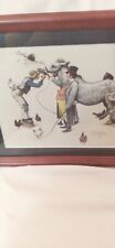 Vintage Norman Rockwell Lithograph Horse Trader Framed Print picture