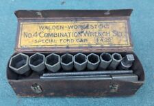 Walden Worchester No. 4 Combination Wrench Set in Original Box Special Ford Car picture