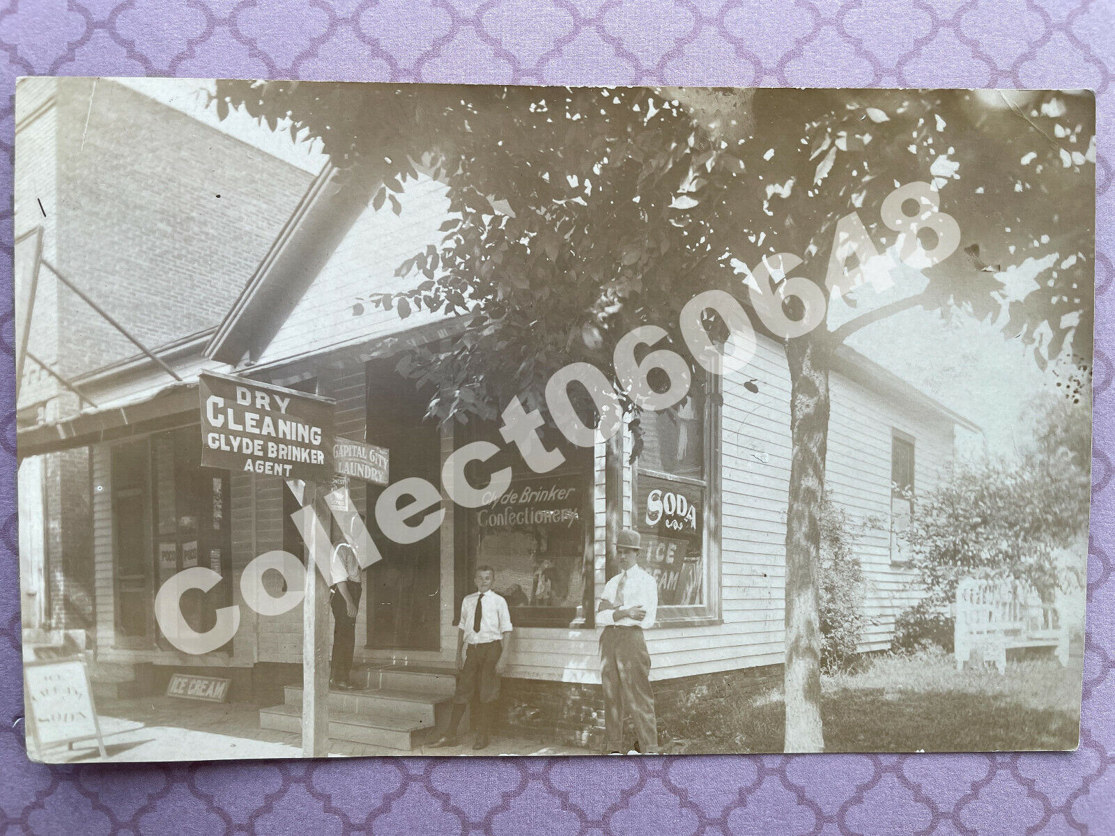 RPPC-Ashville OH-South Bloomfield-Clyde Brinker Confectionary-Dry Cleaning-Ohio
