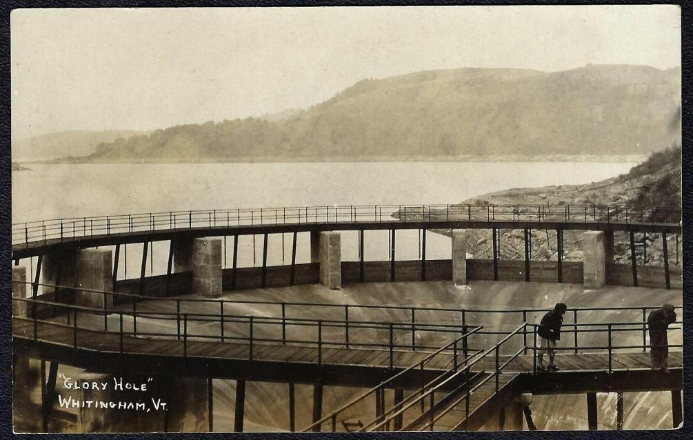 Whitingham, Vermont RPPC 1920 Harriman Dam Glory Hole Photo Postcard Whitingham, Vermont RPPC 1920 Harriman Dam Glory Hole Photo Postcard