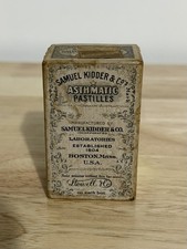 Antique SAMUEL KIDDER & CO's Asthmatic Pastilles Empty Apothecary Drug Store Box picture