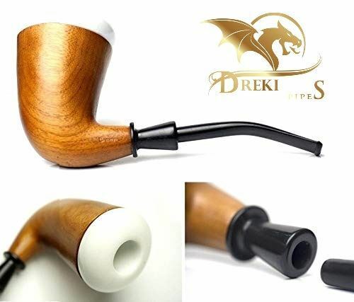 Dreki Pipes Sherlock Holmes Calabash Porcelain Tobacco Wood Smoking Pipe