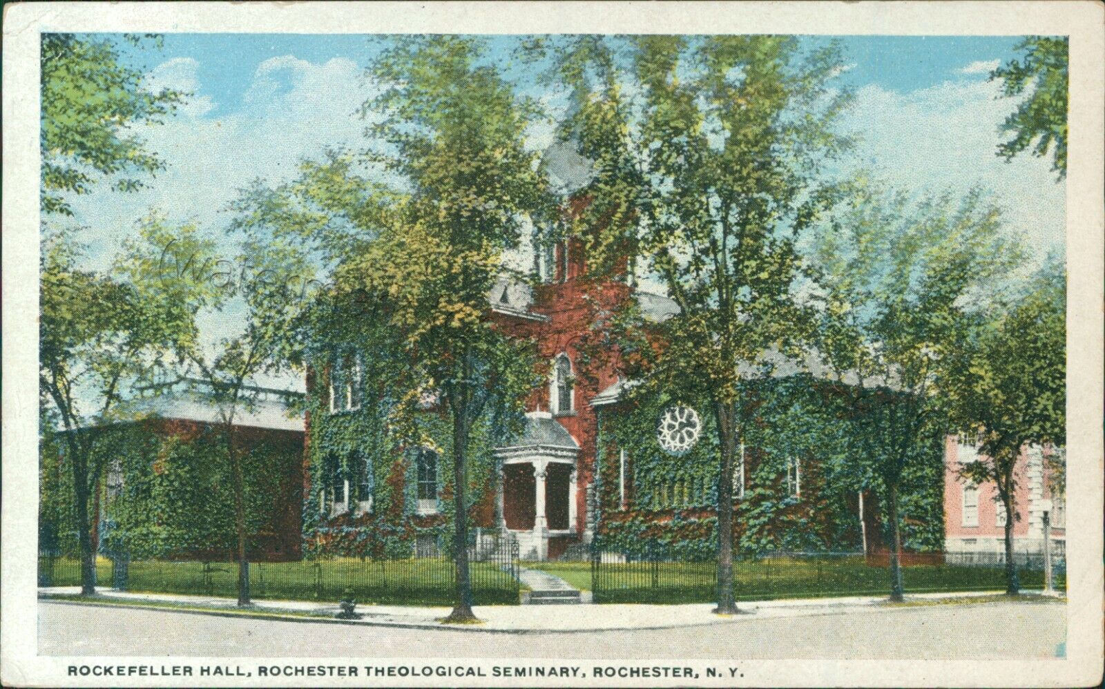 Rochester, NY - Theological Seminary, Rockefeller Hall 1923 - New York Postcard