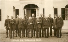 Newfane VT Jurors on Fairbanks Case c1910 RPPC Social History Rare Subject bhn picture