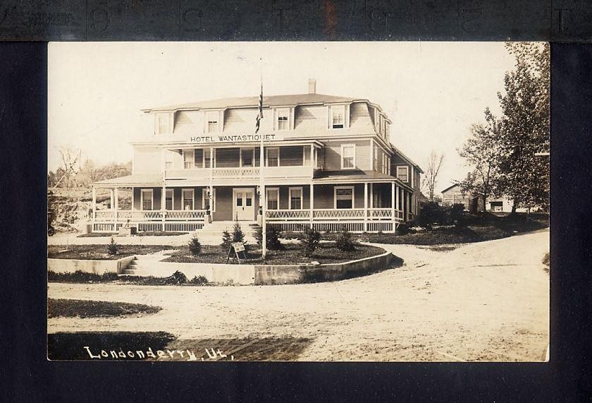 1915 Londonderry VT HOTEL WANTASTIQUET Real Photo Postcard RPPC 1915 Londonderry VT HOTEL WANTASTIQUET Real Photo Postcard RPPC