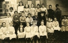 Proctorsville Vermont school class RPPC Photo Postcard COPY picture
