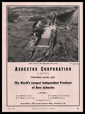 1957 Asbestos Corporation Thetford Mines Photo Normandie Mine Plant Print Ad picture