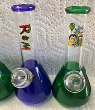Blue or Green Mini 5 inch Tobacco Glass Water Pipe Bong Bubbler Hookah picture